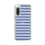スリムプロテクションケース［ Small Border - Navy ］