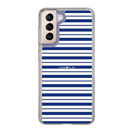 スリムプロテクションケース［ Small Border - Navy ］