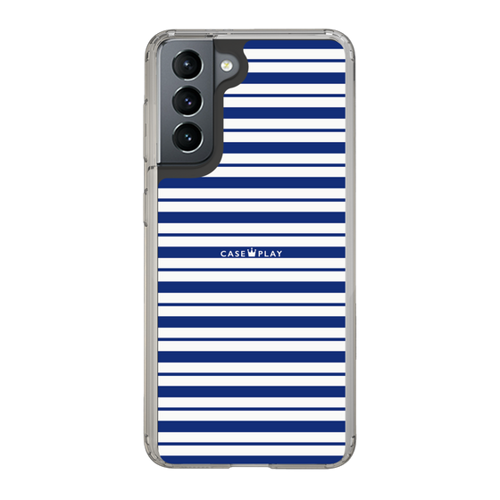 スリムプロテクションケース［ Small Border - Navy ］