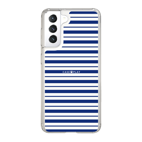 スリムプロテクションケース［ Small Border - Navy ］