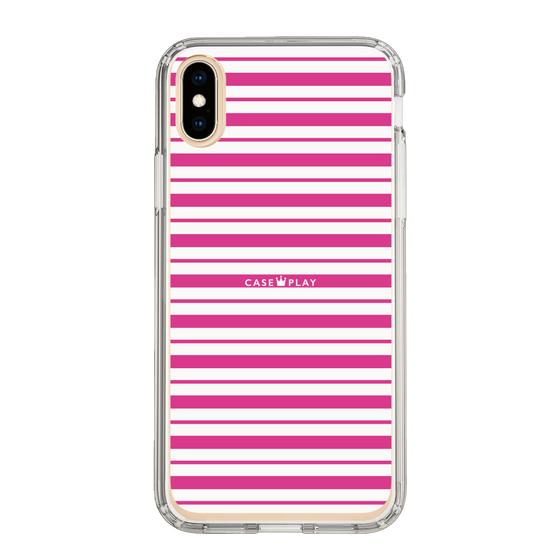 スリムプロテクションケース［ Small Border - Pink ］