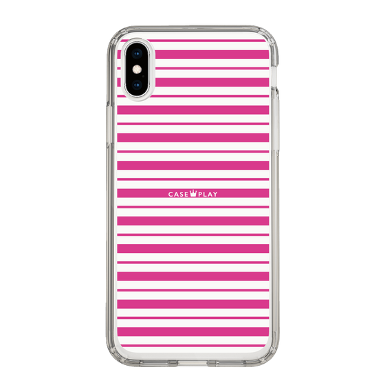 スリムプロテクションケース［ Small Border - Pink ］