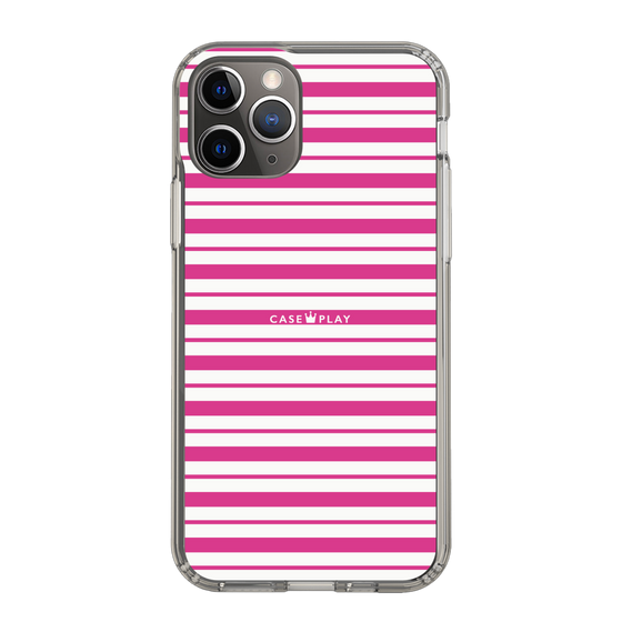 スリムプロテクションケース［ Small Border - Pink ］