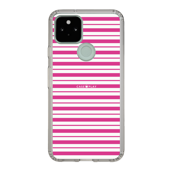 スリムプロテクションケース［ Small Border - Pink ］