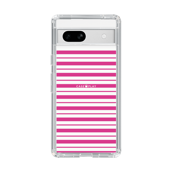 スリムプロテクションケース［ Small Border - Pink ］