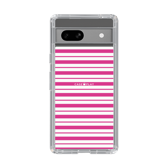 スリムプロテクションケース［ Small Border - Pink ］