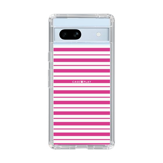 スリムプロテクションケース［ Small Border - Pink ］