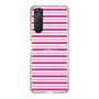 スリムプロテクションケース［ Small Border - Pink ］