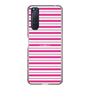 スリムプロテクションケース［ Small Border - Pink ］
