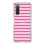 スリムプロテクションケース［ Small Border - Pink ］