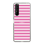 スリムプロテクションケース［ Small Border - Pink ］
