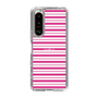 スリムプロテクションケース［ Small Border - Pink ］