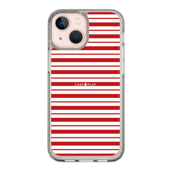 スリムプロテクションケース［ Small Border - Red ］