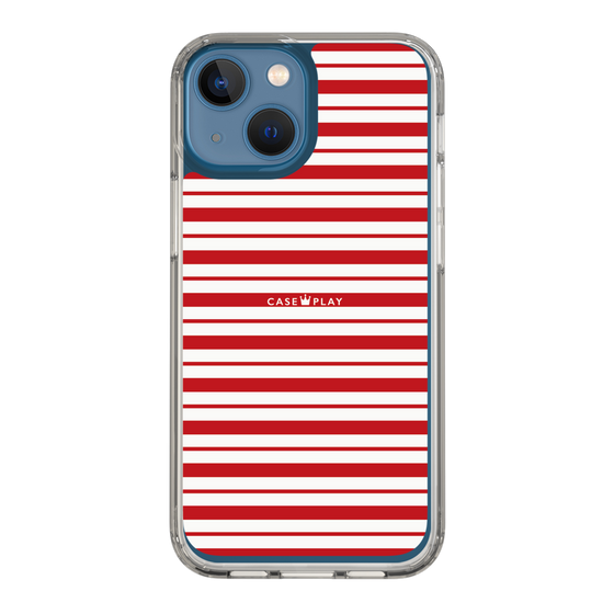 スリムプロテクションケース［ Small Border - Red ］