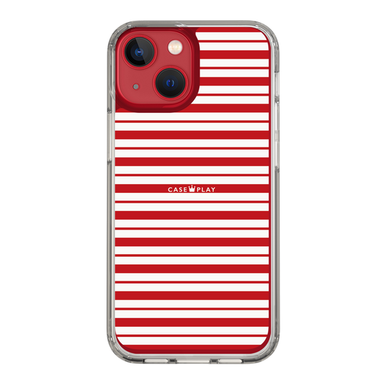 スリムプロテクションケース［ Small Border - Red ］