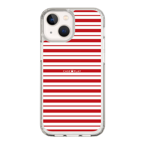 スリムプロテクションケース［ Small Border - Red ］