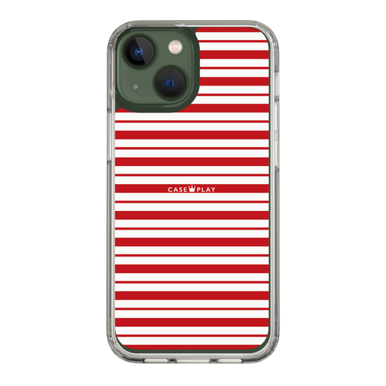 スリムプロテクションケース［ Small Border - Red ］