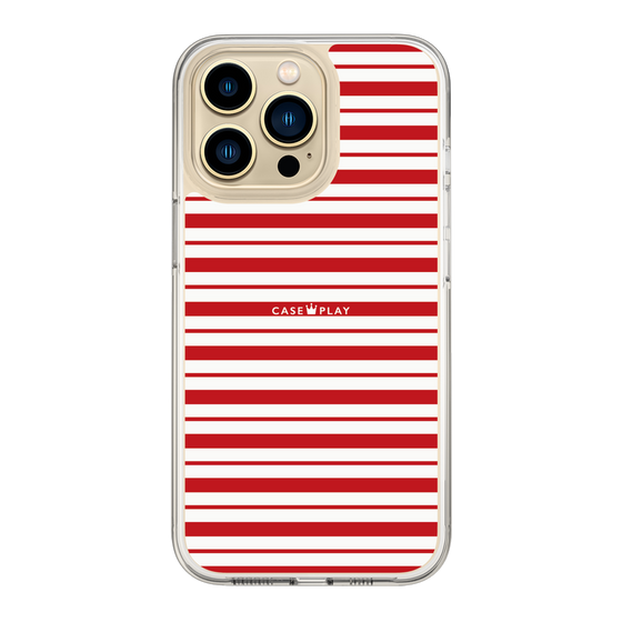 スリムプロテクションケース［ Small Border - Red ］