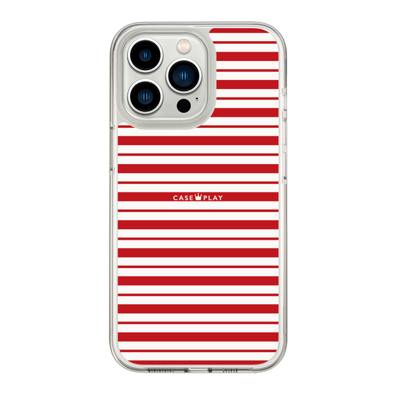 スリムプロテクションケース［ Small Border - Red ］