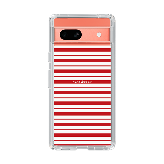 スリムプロテクションケース［ Small Border - Red ］