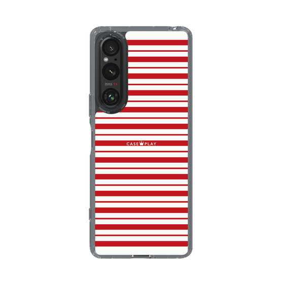 スリムプロテクションケース［ Small Border - Red ］
