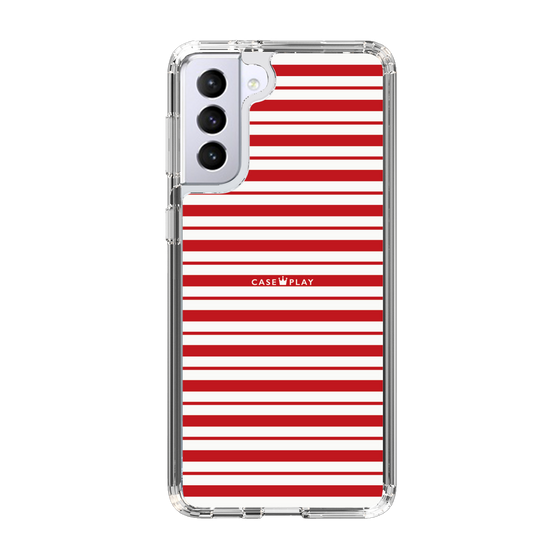 スリムプロテクションケース［ Small Border - Red ］