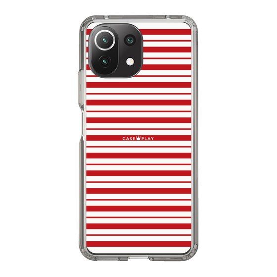 スリムプロテクションケース［ Small Border - Red ］