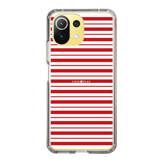 スリムプロテクションケース［ Small Border - Red ］