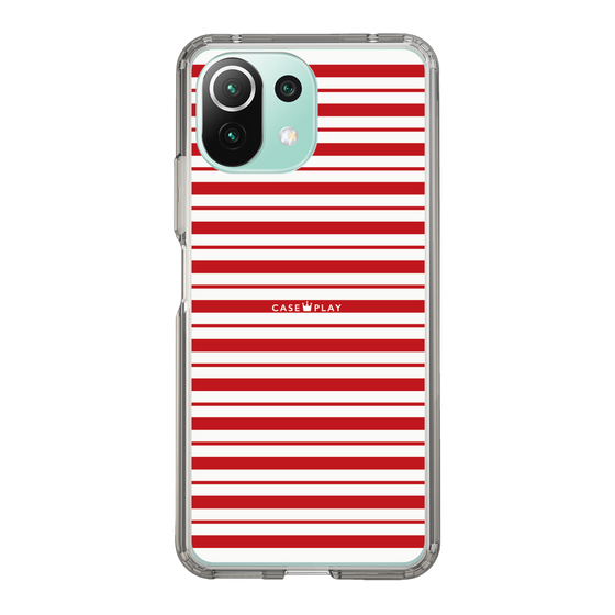 スリムプロテクションケース［ Small Border - Red ］