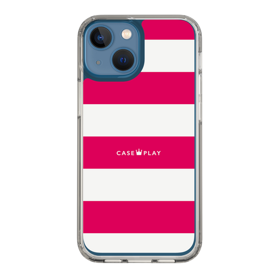 スリムプロテクションケース［ Big Border - Pink ］