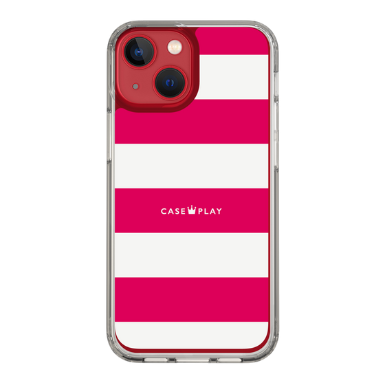 スリムプロテクションケース［ Big Border - Pink ］