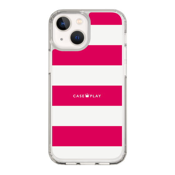 スリムプロテクションケース［ Big Border - Pink ］