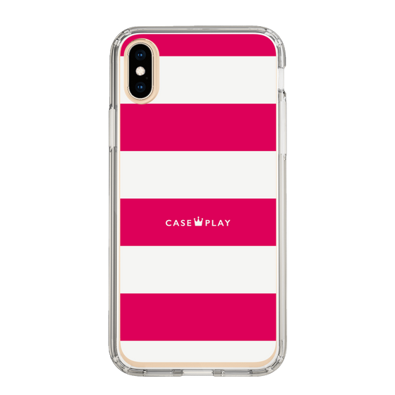 スリムプロテクションケース［ Big Border - Pink ］