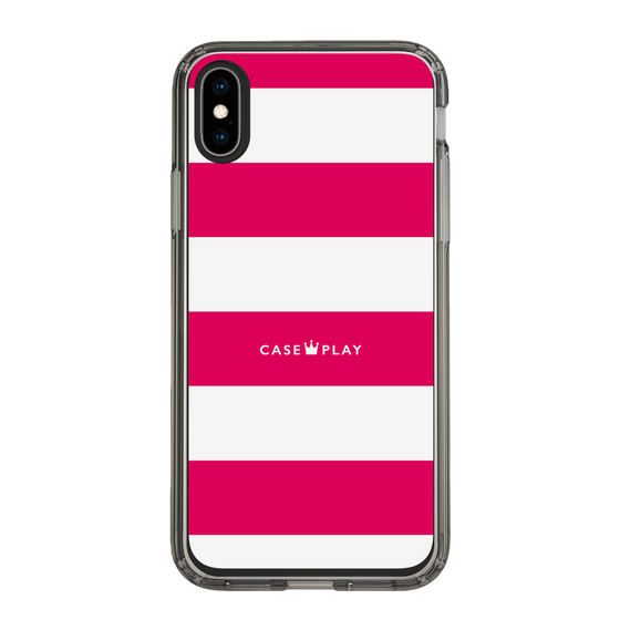 スリムプロテクションケース［ Big Border - Pink ］