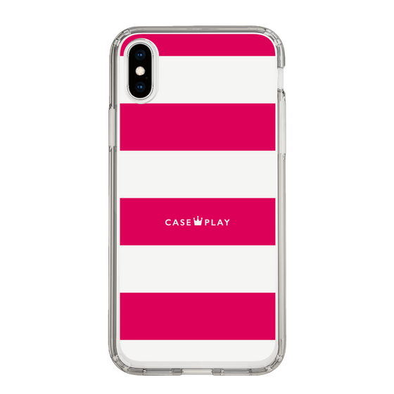 スリムプロテクションケース［ Big Border - Pink ］