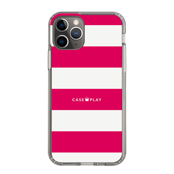 スリムプロテクションケース［ Big Border - Pink ］