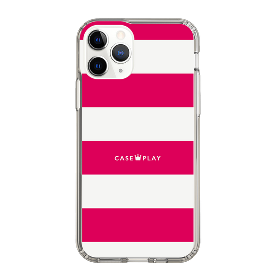 スリムプロテクションケース［ Big Border - Pink ］
