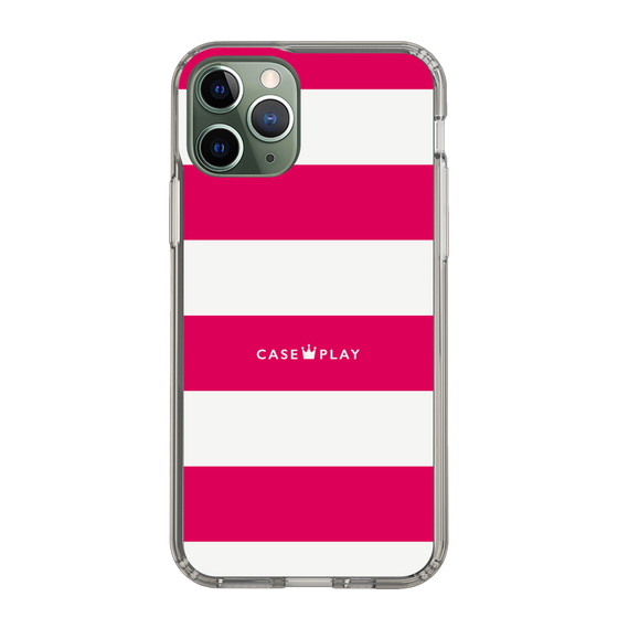 スリムプロテクションケース［ Big Border - Pink ］