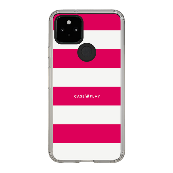 スリムプロテクションケース［ Big Border - Pink ］