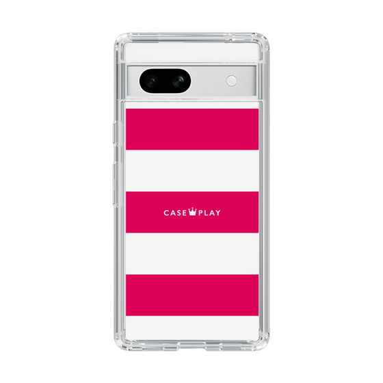 スリムプロテクションケース［ Big Border - Pink ］