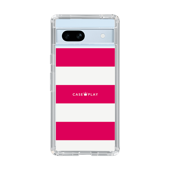 スリムプロテクションケース［ Big Border - Pink ］