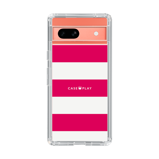 スリムプロテクションケース［ Big Border - Pink ］