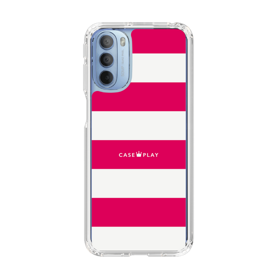 スリムプロテクションケース［ Big Border - Pink ］