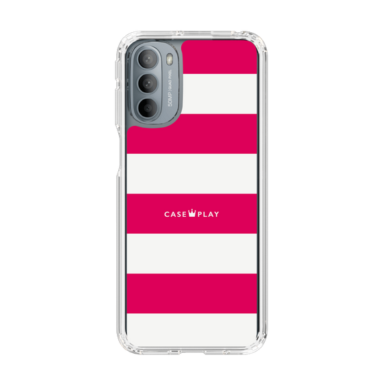 スリムプロテクションケース［ Big Border - Pink ］