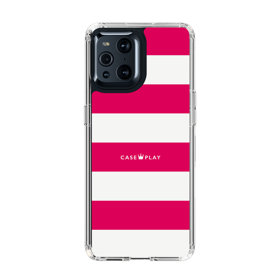 スリムプロテクションケース［ Big Border - Pink ］