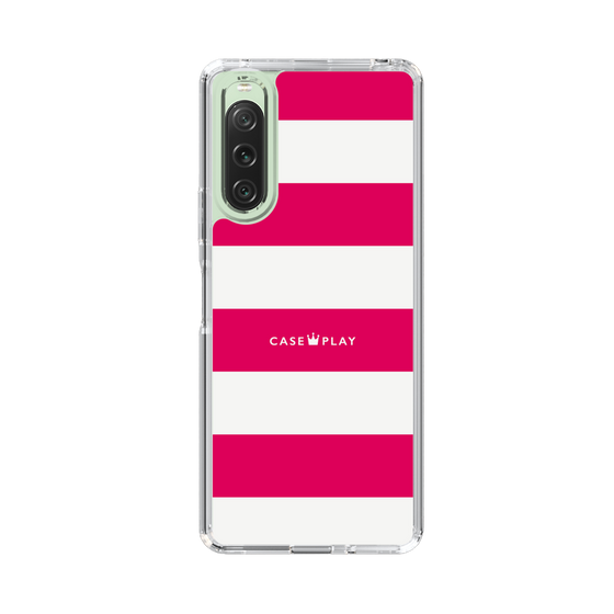 スリムプロテクションケース［ Big Border - Pink ］
