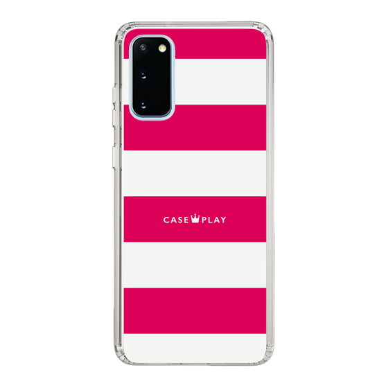 スリムプロテクションケース［ Big Border - Pink ］