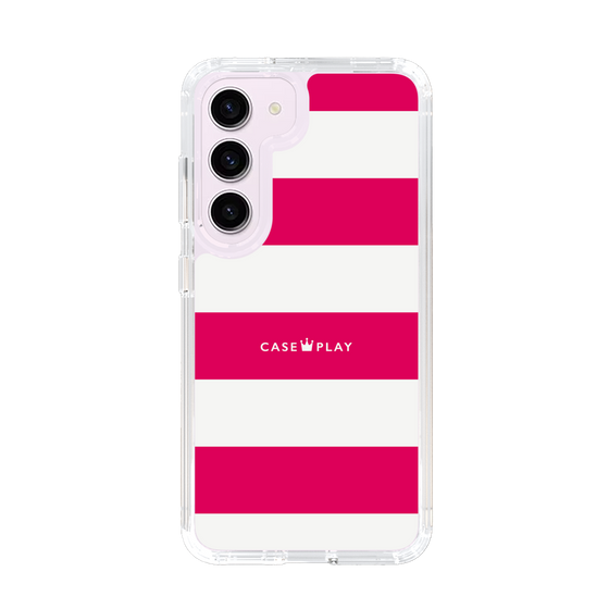 スリムプロテクションケース［ Big Border - Pink ］