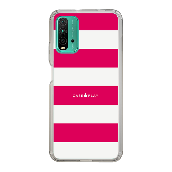 スリムプロテクションケース［ Big Border - Pink ］