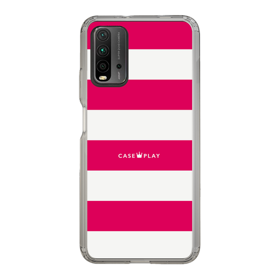 スリムプロテクションケース［ Big Border - Pink ］